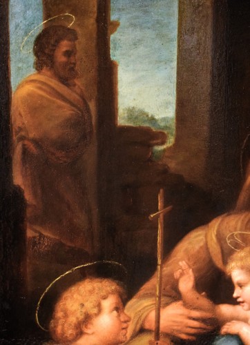La Vierge du Divin Amour - Peintre français d' après Raphaël du XVIIIe siècle - Louis XV